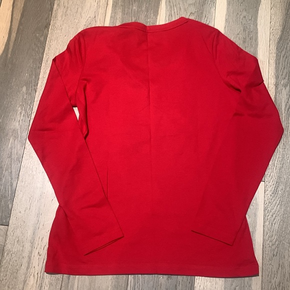 New long sleeve red Tommy Hilfiger shirt, size medium - Picture 3 of 3